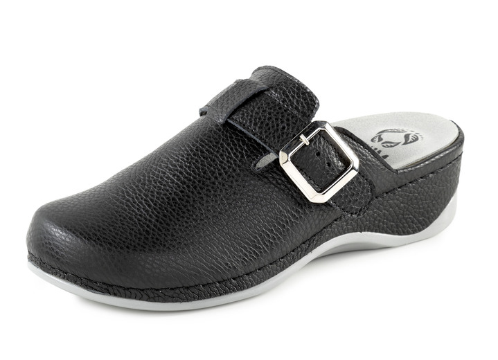Sandaletten & Pantoletten - Mubb, klassische Damen-Clogs, Wete H, mit herausnehmbarem Fußbett, in Größe 036 bis 042, in Farbe SCHWARZ Ansicht 1