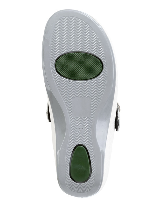 Sandaletten & Pantoletten - Mubb, klassische Damen-Clogs, Wete H, mit herausnehmbarem Fußbett, in Größe 036 bis 042, in Farbe WEISS Ansicht 3