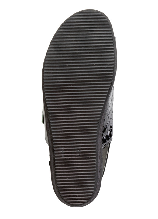 - ELENA EDEN Sandale aus Nappaleder und krokogeprägtem Lackleder, in Größe 036 bis 042, in Farbe SCHWARZ Ansicht 3