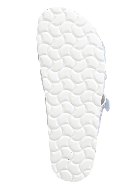 - ELENA EDEN Pantolette mit buntem Metallic-Schimmer, in Größe 036 bis 042, in Farbe BLEU-METALLIC Ansicht 3