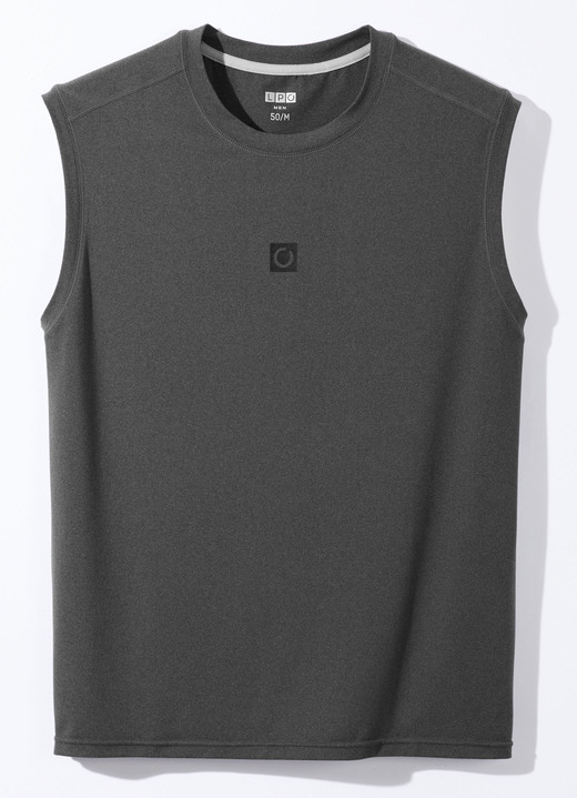Freizeitshirts & -Kombinationen - Achselshirt von „LPO“ in 3 Farben Ansicht 3 Freizeitshirts & -Kombinationen - Achselshirt von „LPO“ in 3 Farben, in Größe 048 bis 058, in Farbe MITTELBLAU MELIERT Ansicht 3