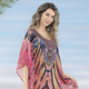 Strandkleider - Laurina Kaftan mit Schmucksteinchen, leicht transparent – Farbe KORALLE-BUNT – Ansicht 1 Strandkleider - Laurina Kaftan mit Schmucksteinchen, leicht transparent, in Größe 1 (36-42) bis 3 (50-54), in Farbe KORALLE-BUNT – Farbe KORALLE-BUNT – Ansicht 1
