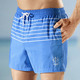Badeshorts - Badeshorts mit Sreifendessin, Microfaser, in Größe 3XL (64/66) bis XXL (60/62), in Farbe BLAU-WEISS