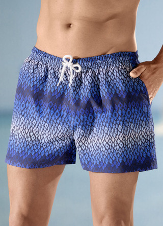 Badeshorts allover dessiniert, Microfaser