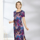 Homewear & Freizeitmode - Hauskleid in Animal-Optik – Farbe BLAU-BUNT – Ansicht 1 Homewear & Freizeitmode - Hauskleid in Animal-Optik, in Größe 036 bis 062, in Farbe BLAU-BUNT – Farbe BLAU-BUNT – Ansicht 1