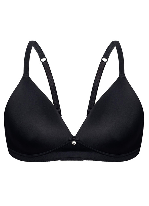 Soft-BH - Sassa BH mit vorgeformten Cups Ansicht 2 Soft-BH - Sassa BH mit vorgeformten Cups, in Größe 075 bis 095, in Cup D, in Farbe SCHWARZ Ansicht 2