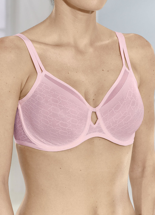 Bügel-BH - Triumph Signature Sheer-Minimizer-Bügel-BH mit vorgefomrten Cups, in Größe 070 bis 095, in Cup F, in Farbe ZARTROSÉ Ansicht 1