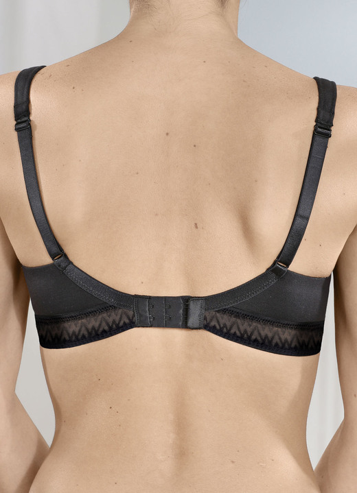 - Naturana BH mit weich gepolsterten Cups, in Größe 075 bis 095, in Cup A, in Farbe SCHWARZ Ansicht 3