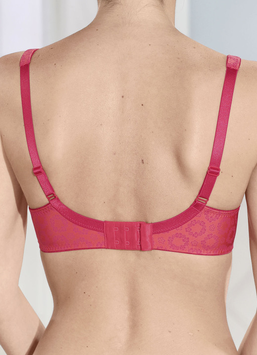 Bügel-BH - Zauberhafter Format Bügel-BH mit Elastikspitze, in Größe 075 bis 105, in Cup B, in Farbe ROT Ansicht 4