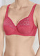 Bügel-BH - Zauberhafter Format Bügel-BH mit Elastikspitze, in Größe 075 bis 105, in Cup B, in Farbe ROT – Farbe ROT – Ansicht 3