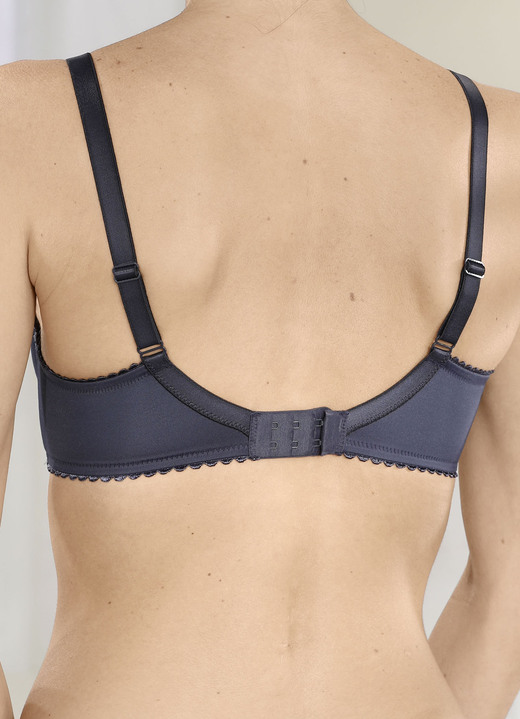 Bügel-BH - Felina Bügel-BH mit kontrastfarbener Stickerei, in Größe 075 bis 100, in Cup D, in Farbe MARINE Ansicht 4