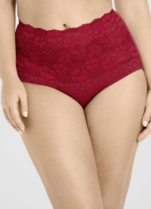 Slips - Miss Mary Miederslip mit unterlegter Elastikspitze im Vorderteil, in Größe 038 bis 056, in Farbe GRAFIT Ansicht 7