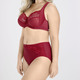 Bügel-BH - Miss Mary Bügel-BH mit strukturiertem Vorderteil – Farbe ROT – Ansicht 3 Bügel-BH - Miss Mary Bügel-BH mit strukturiertem Vorderteil, in Größe 075 bis 110, in Cup E, in Farbe FLIEDER – Farbe ROT – Ansicht 3