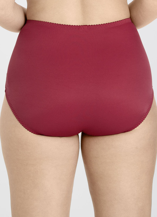 Slips - Miss Mary Miederslip mit unterlegter Elastikspitze im Vorderteil Ansicht 4 Slips - Miss Mary Miederslip mit unterlegter Elastikspitze im Vorderteil, in Größe 038 bis 056, in Farbe ROT Ansicht 4