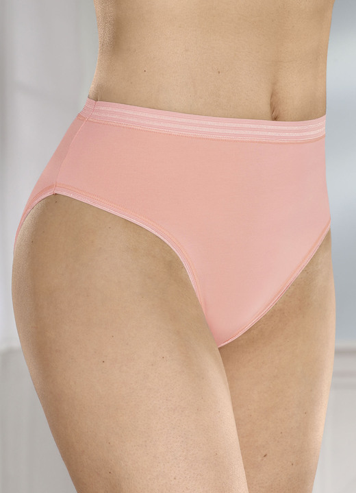 Slips - Fünferpack Slips mit glänzenden Abschlüssen, in Größe 036 bis 052, in Farbe 3X AZURBLAU, 2X WEISS Ansicht 6