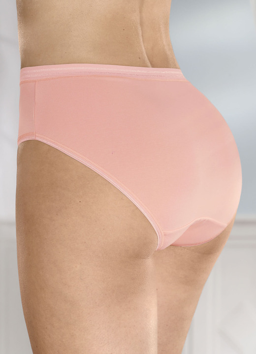 Slips - Fünferpack Slips mit glänzenden Abschlüssen, in Größe 036 bis 052, in Farbe 3X AZURBLAU, 2X WEISS Ansicht 5