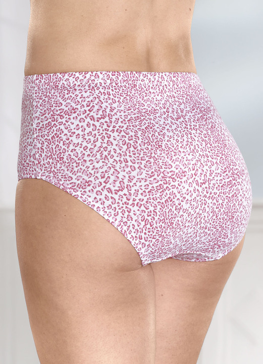 - Viererpack Slips mit Raubtierdessin, in Größe 038 bis 056, in Farbe WEISS-PINK-ROSA Ansicht 2
