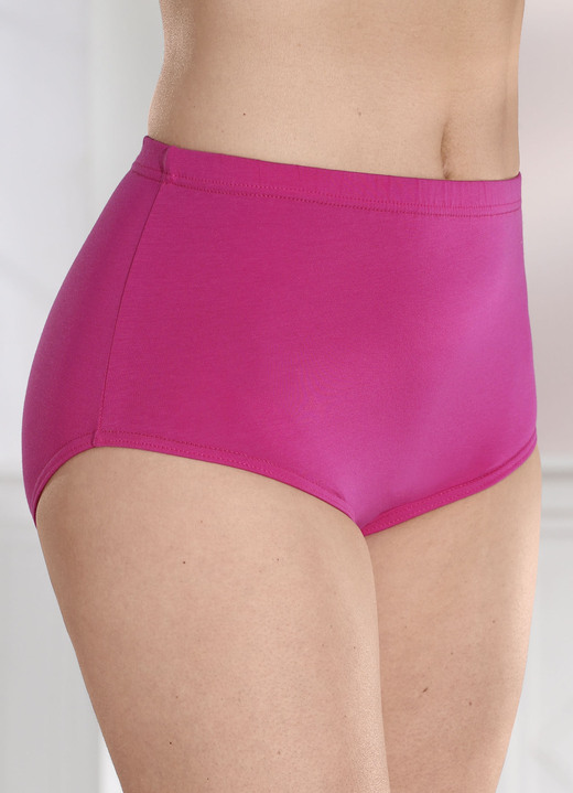 Slips - Fünferpack Slips mit Gummizug, in Größe 040 bis 062, in Farbe FUCHSIA Ansicht 1
