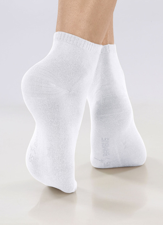 - Sechserpack Socken mit Softrand, in Größe 1 (Schuhgr. 35-38) bis 3 (Schuhgr. 43-46), in Farbe 3X BEIGE, 3X WEISS Ansicht 2