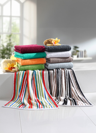 Handtücher - Kuschelige Frottier-Serie aus dem Hause ROSS, in Größe 200 (2 Handtücher, 50/100 cm) bis 205 (5-teiliges Sparset), in Farbe WEISS