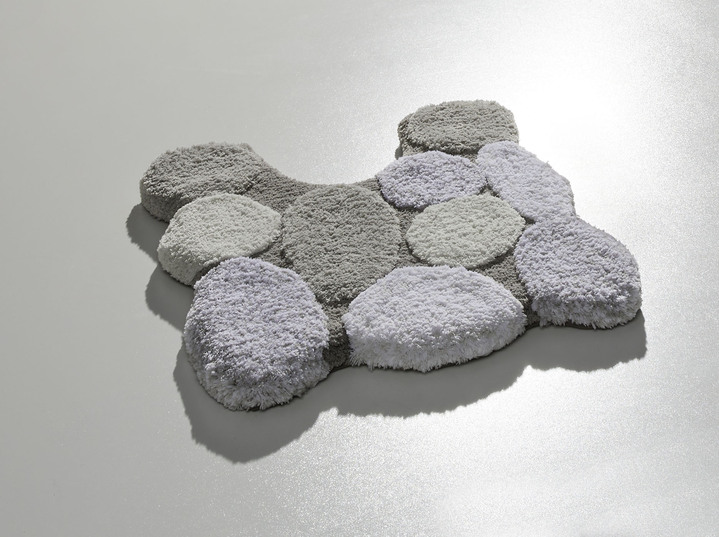 Badgarnituren - Badgarnitur mit rutschhemmender Rückseite, in Größe 100 (Vorleger halbrund, 50/ 80 cm) bis 112 (WC-Deckelbezug, 47/ 50 cm), in Farbe BEIGE Ansicht 3