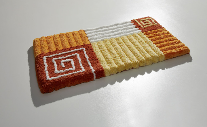 Badgarnituren - Badgarnitur mit rutschhemmener  Rückseite, in Größe 100 (Vorleger halbrund, 50/ 80 cm) bis 112 (WC-Deckelbezug, 47/ 50 cm), in Farbe BEIGE Ansicht 5