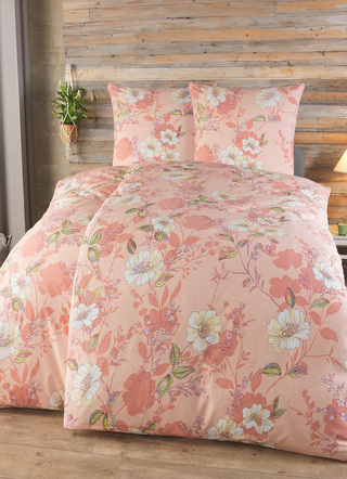 Bettwäschegarnituren - Feinbiber Bettwäsche-Garnitur von Castell, in Größe 112 (80/80 cm + 135/200 cm) bis 115 (80/80 cm + 155/220 cm), in Farbe JADE