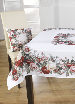 Aussdrucksstarke Tischdecke mit bezauberndem Rosen-Dessin