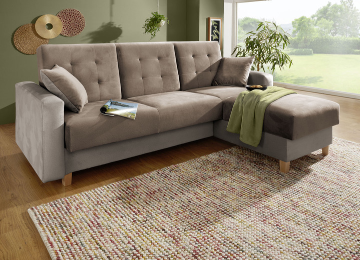 Polsterecken - Gemütliche Polsterecke mit Bettfunktion, in Farbe CREME-BEIGE Ansicht 1