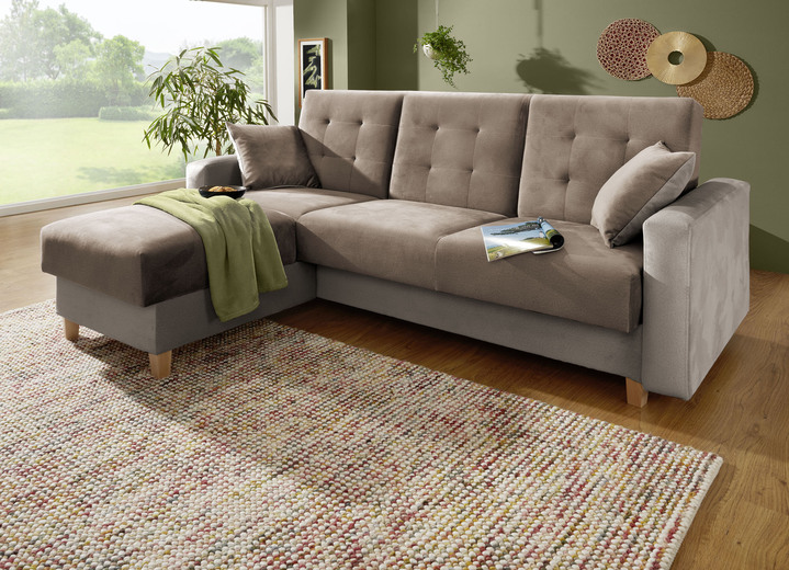 Polsterecken - Gemütliche Polsterecke mit Bettfunktion, in Farbe HELLBL.-DUNKELBL. Ansicht 7