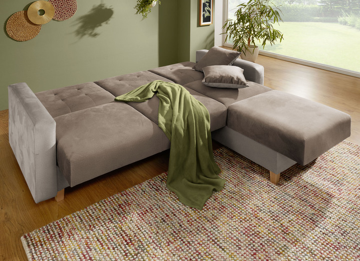 Polsterecken - Gemütliche Polsterecke mit Bettfunktion, in Farbe HELLBL.-DUNKELBL. Ansicht 6