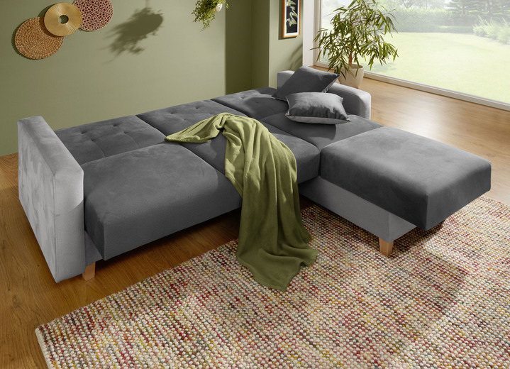 Polsterecken - Gemütliche Polsterecke mit Bettfunktion, in Farbe HELLBL.-DUNKELBL. Ansicht 4