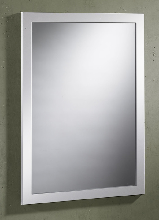 Garderobenmöbel - Spiegel mit Rahmen, in Farbe WEISS Ansicht 1