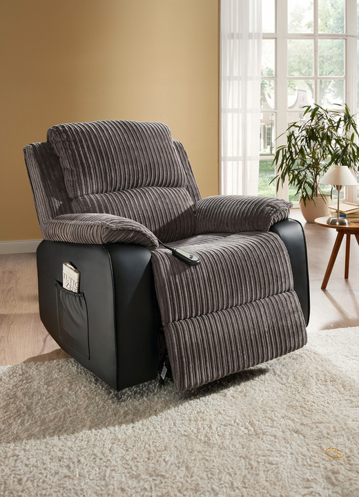 TV-Sessel / Relax-Sessel - Relaxsessel mit Aufstehhilfe, in Farbe BRAUN-CREME Ansicht 2