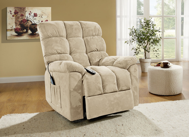 TV-Sessel / Relax-Sessel - Relaxsessel mit Aufstehhilfe, Massage- und Wärmefunktion, in Farbe CREME Ansicht 1