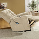 TV-Sessel / Relax-Sessel - Relaxsessel mit Aufstehhilfe, Massage- und Wärmefunktion, in Farbe BRAUN – Farbe CREME – Ansicht 3