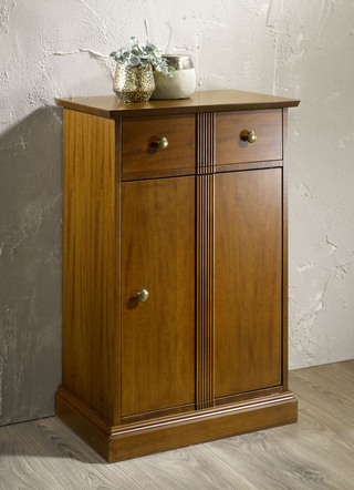 Sideboards - Teilmassive Kommodenserie mit Echtholzfurnier, in Farbe CREME, in Ausführung Schubladenkommode, klein – Farbe CREME – Ansicht 
