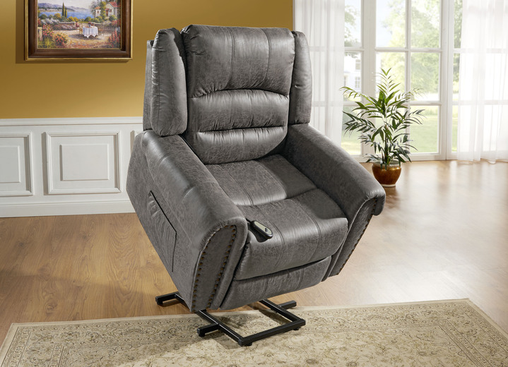 TV-Sessel / Relax-Sessel - Relaxsessel mit Aufstehhilfe und Fernbedienung, in Farbe GRAU Ansicht 2