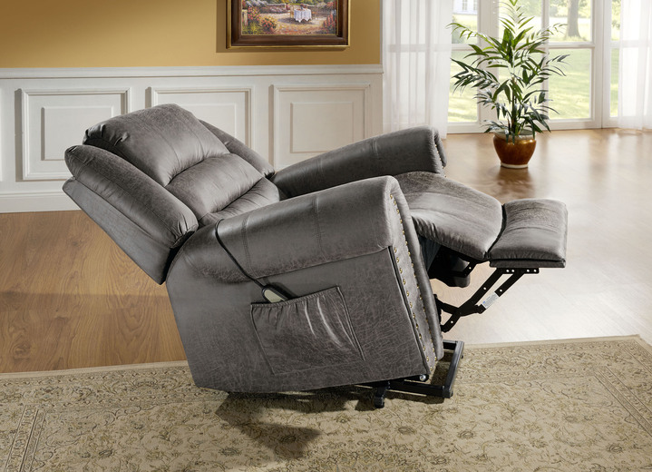 TV-Sessel / Relax-Sessel - Relaxsessel mit Aufstehhilfe und Fernbedienung, in Farbe GRAU Ansicht 3