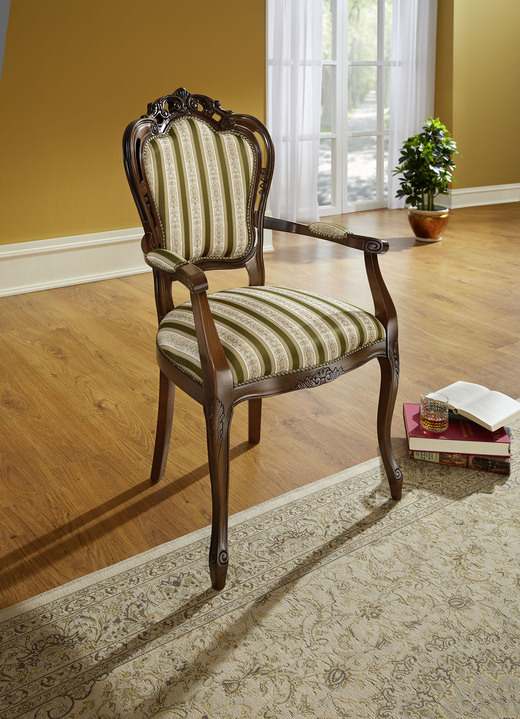 Stühle & Sitzbänke - Armlehnenstuhl, in Farbe NUSSBAUM-ROT Ansicht 3