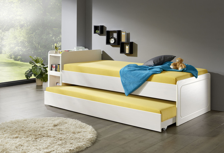 - Funktionsbett mit Bettkasten, in Farbe WEISS Ansicht 3