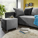 Polsterecken - Superkomfortable Polsterecke mit Hocker, in Farbe ANTHRAZIT-GRAU – Farbe ANTHRAZIT-GRAU – Ansicht 1