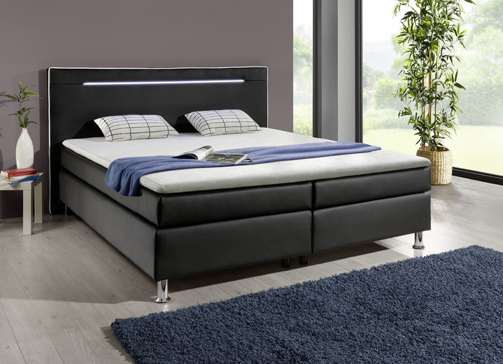 Boxspringbetten - Boxspringbett mit LED-Beleuchtung, in Farbe WEISS Ansicht 2