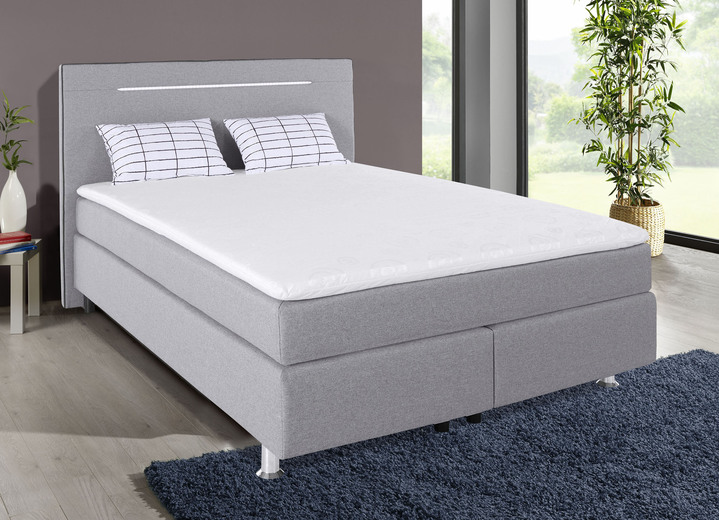 Boxspringbetten - Boxspringbett mit LED-Beleuchtung, in Farbe GRAU Ansicht 1