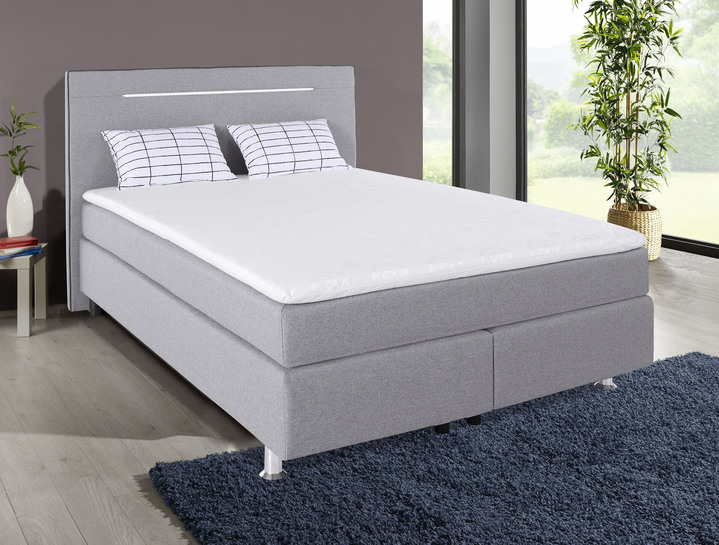 Boxspringbetten - Boxspringbett mit LED-Beleuchtung, in Farbe WEISS Ansicht 3