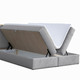Boxspringbetten - Boxspringbett mit Rahmen aus Wotaneiche, in Farbe CREME – Farbe GRAU – Ansicht 2