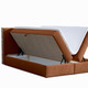 Boxspringbetten - Boxspringbett mit Rahmen aus Wotaneiche, in Farbe CREME – Farbe TERRA – Ansicht 2