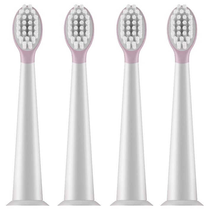 - Zahnbürstenaufsatz, 4er Set Kinder, in Farbe ROSA-WEISS
