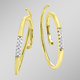 Ohrschmuck - Modernes Design: Ohrhaken mit 10 Brillanten – Ansicht 2 Ohrschmuck - Modernes Design: Ohrhaken mit 10 Brillanten, in Farbe  – Ansicht 2