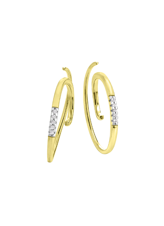 Ohrschmuck - Modernes Design: Ohrhaken mit 10 Brillanten Ansicht 3 Ohrschmuck - Modernes Design: Ohrhaken mit 10 Brillanten, in Farbe  Ansicht 3
